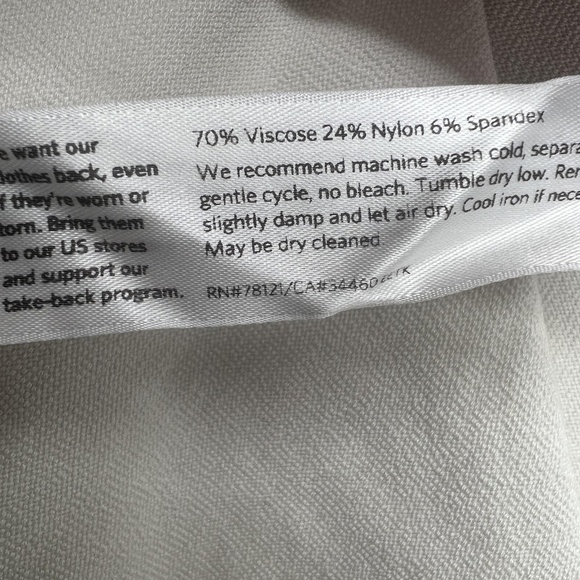 Eileen Fisher Pants Womens Petite Large Ivory Pull On Stretch Straight Made USA - Picture 7 of 8